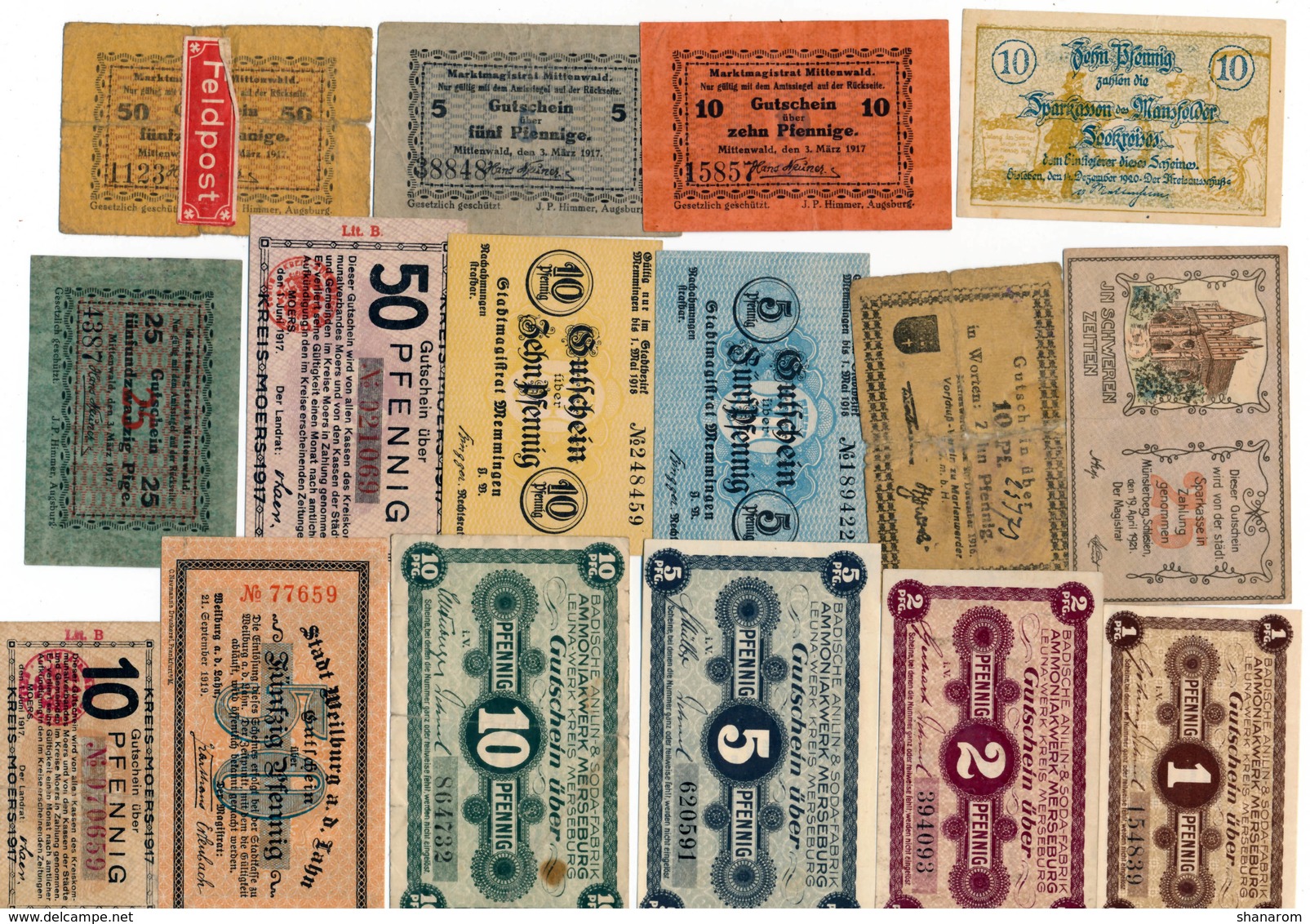 Allemagne // NOTGELD // Collection // LOT de 500 billets