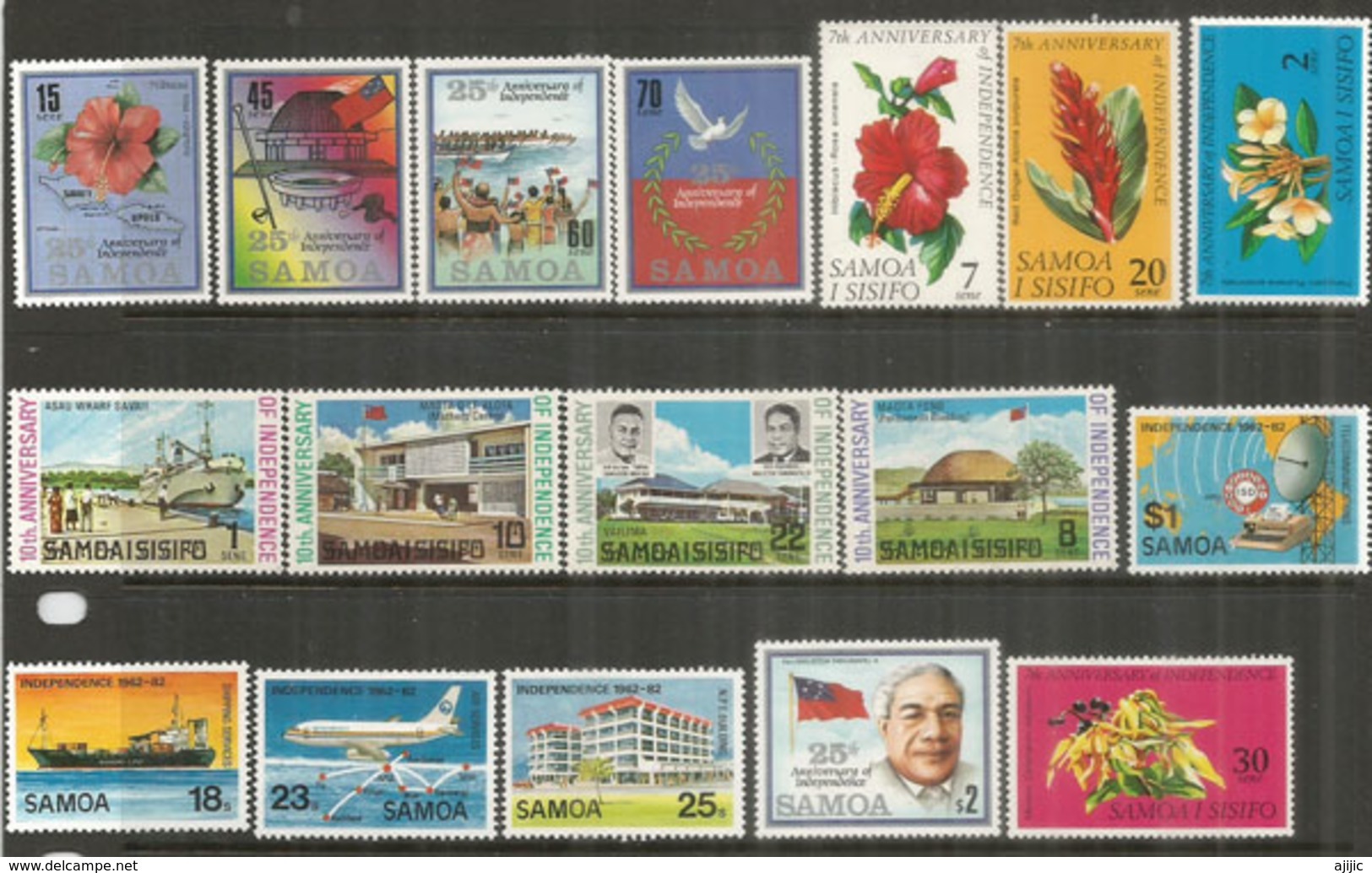 Iles SAMOA. Anniversaire De L'Independance , 4 Séries, 17 Timbres Neufs **  Côte 18,00 Euro - Samoa