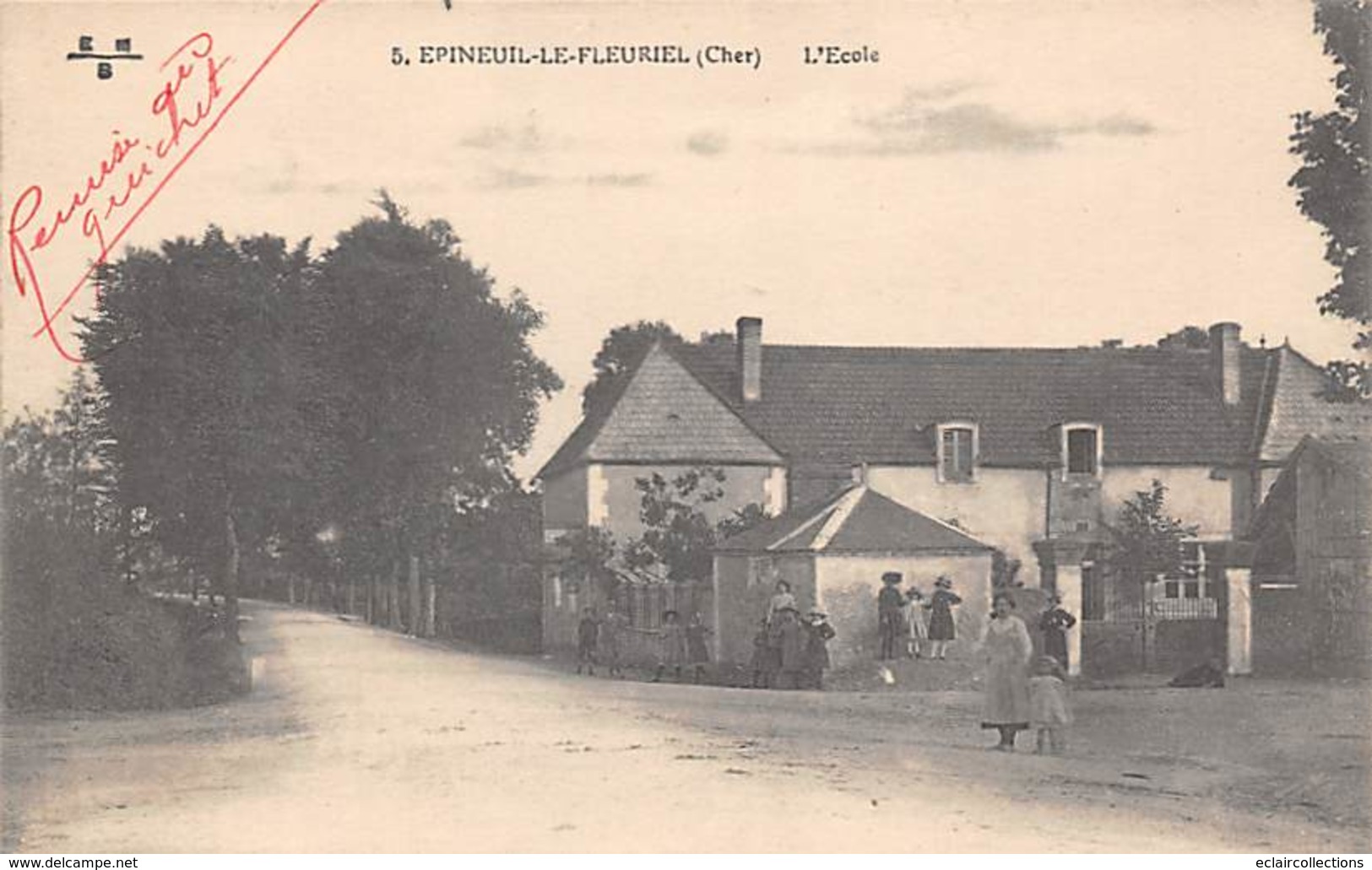 Epineuil Le Fleuriel       18     L'Ecole      ( Voir Scan) - Andere & Zonder Classificatie