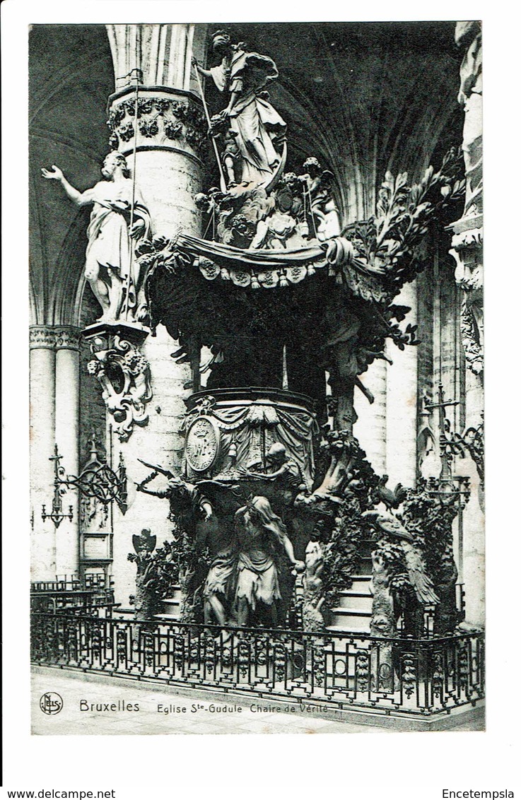 CPA - Carte Postale BELGIQUE - Bruxelles -Eglise Ste Gudule-Chaire De Vérité  S2840 - Monumenten, Gebouwen