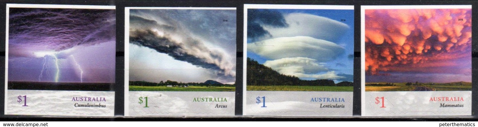 AUSTRALIA, 2018, MNH,CLOUDSCAPES, 4v S/A Ex. BOOKLETS - Climate & Meteorology