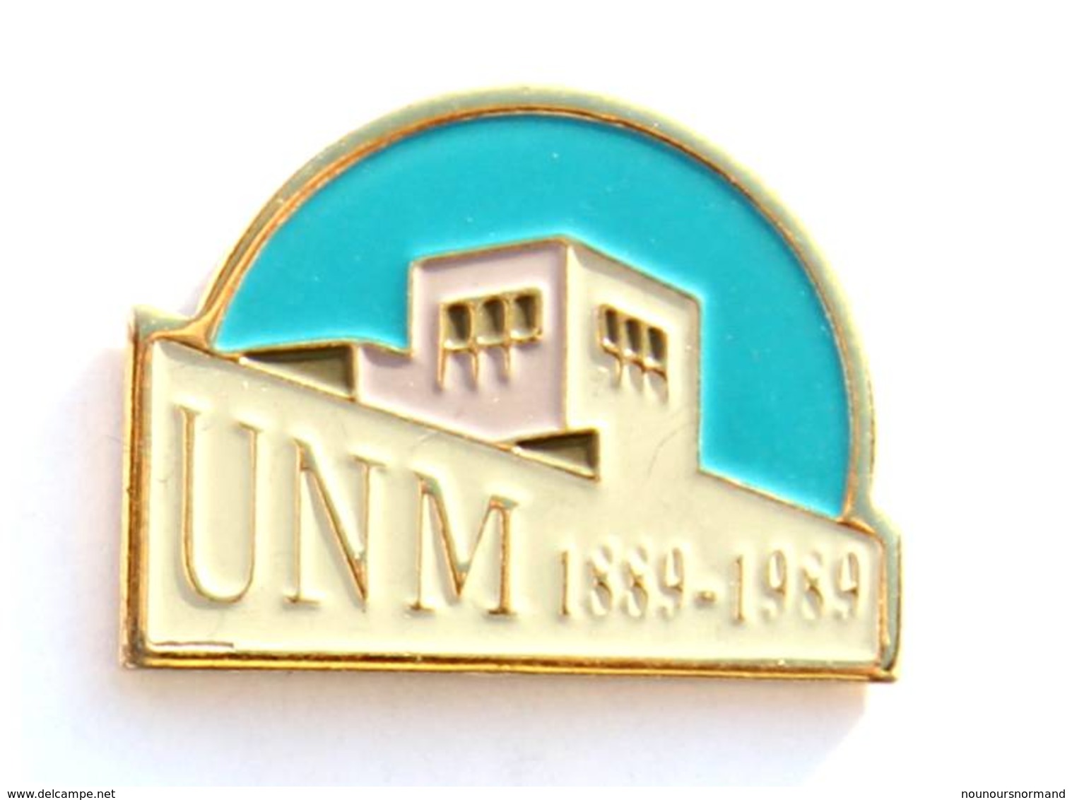 Pin's NEW MEXICO (USA) - UNM 1889 / 1989 - Université Du Nouveau Mexique - Vue Du Bâtiment De L'université -H444 - Administrations