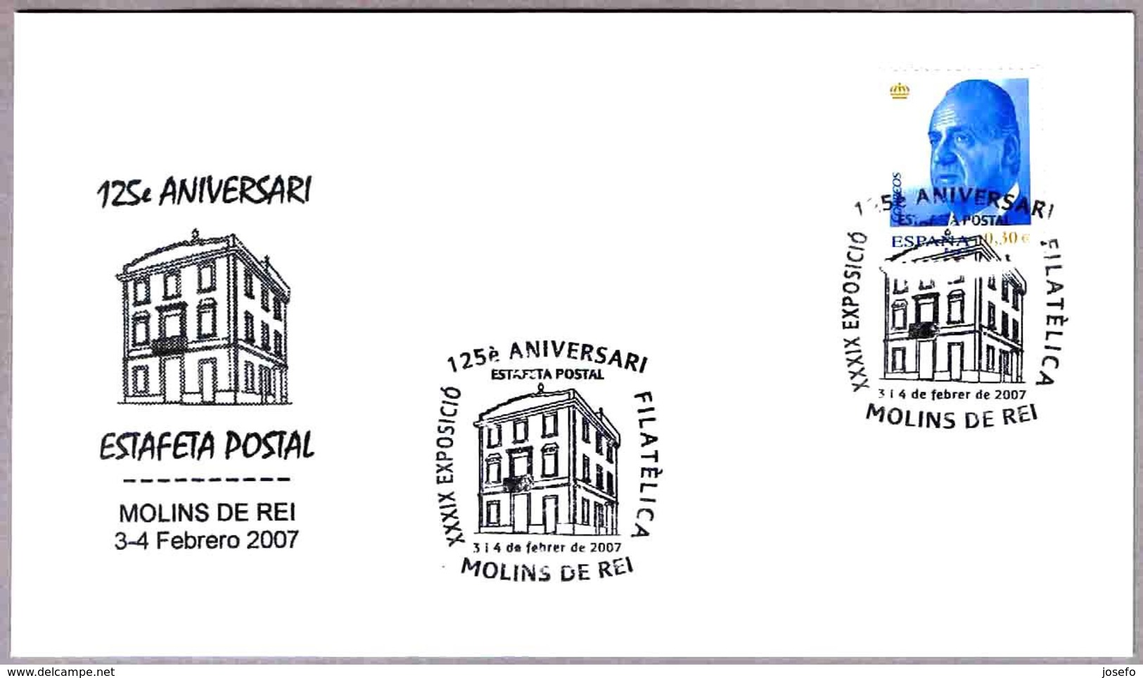 125 Años ESTAFETA POSTAL - 125 Years Postal Office. Molins De Rei 2007 - Correo Postal