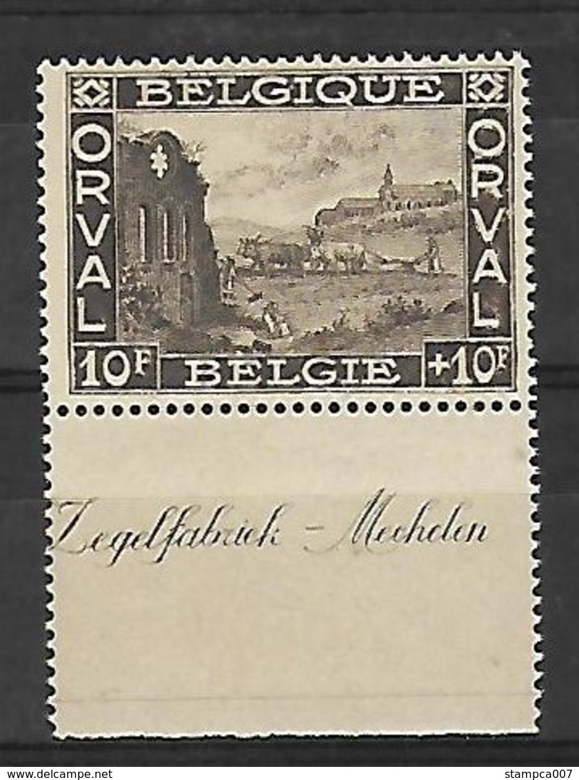 OCB Nr 266 Orval MNH !!! Bladboord - Bord De Feuille  " Zegelfabriek - Mechelen " - 1918 Croix-Rouge
