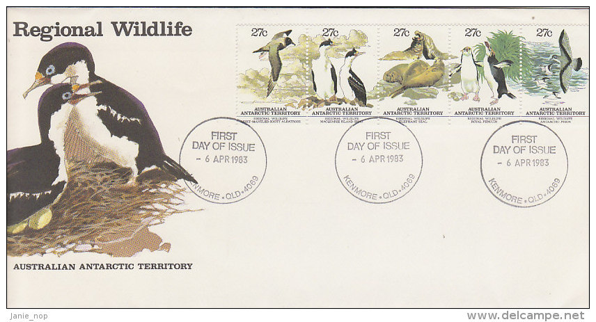 Australian Antarctic Territory 1983 Regional Wildlife FDC - FDC