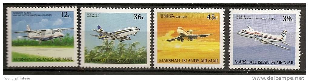 Marshall 1989 N° PA 17 / 20 ** Avion, Appareils En Vol, Dornier Do 228, Boeing 737, HS 748, Boeing 727, Air Nauru - Marshall