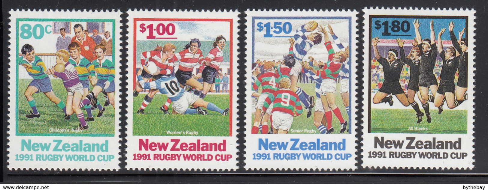 New Zealand 1991 MNH Scott #1054-#1057 1991 World Rugby Cup - Neufs