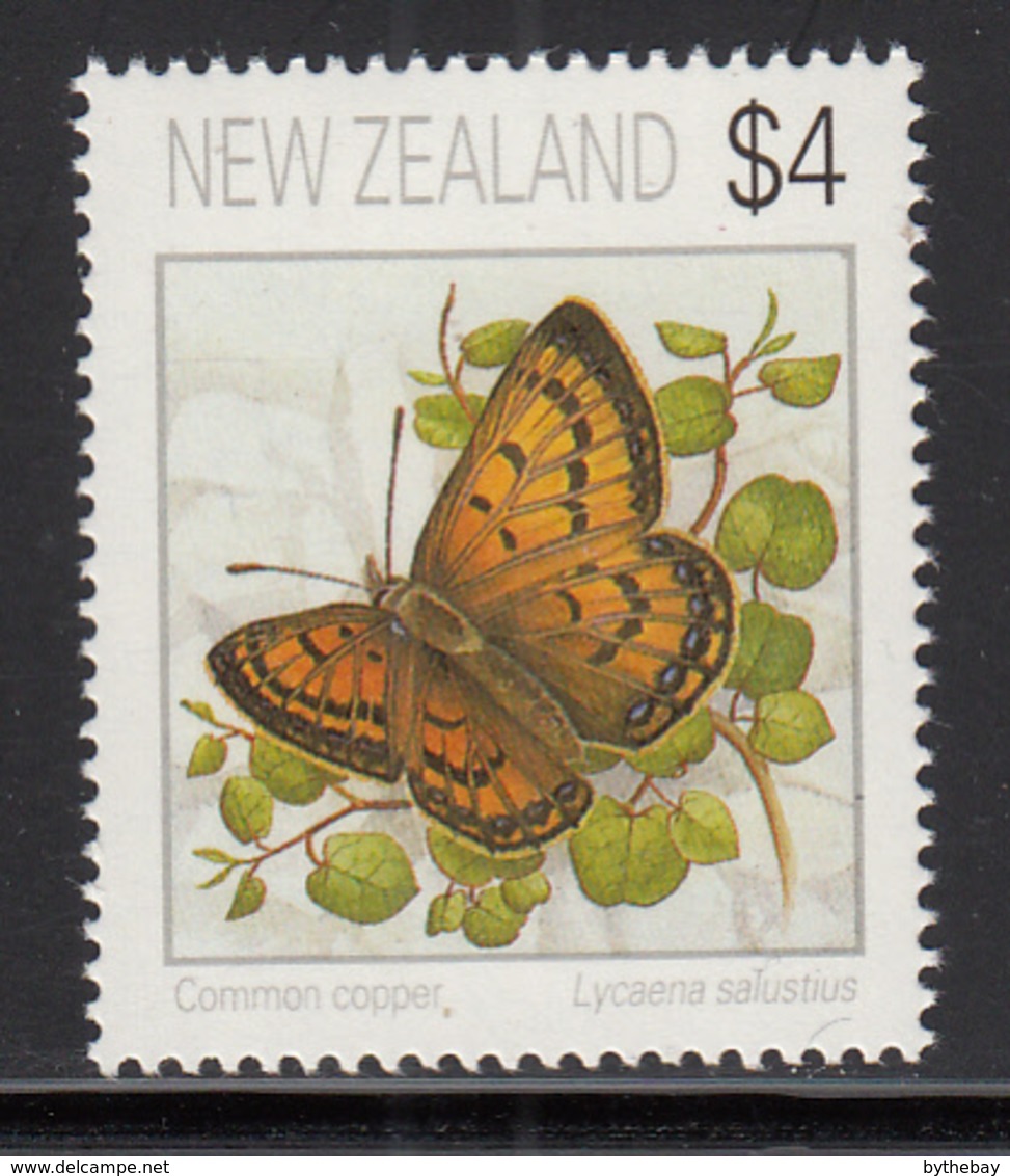 New Zealand 1995 MNH Scott #1078 $4 Common Copper Butterfly - Nuovi