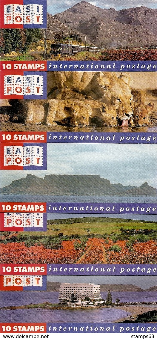 SOUTH AFRICA, 1993, Booklet 26,  Tourism, Set Of 5 Booklets - Carnets