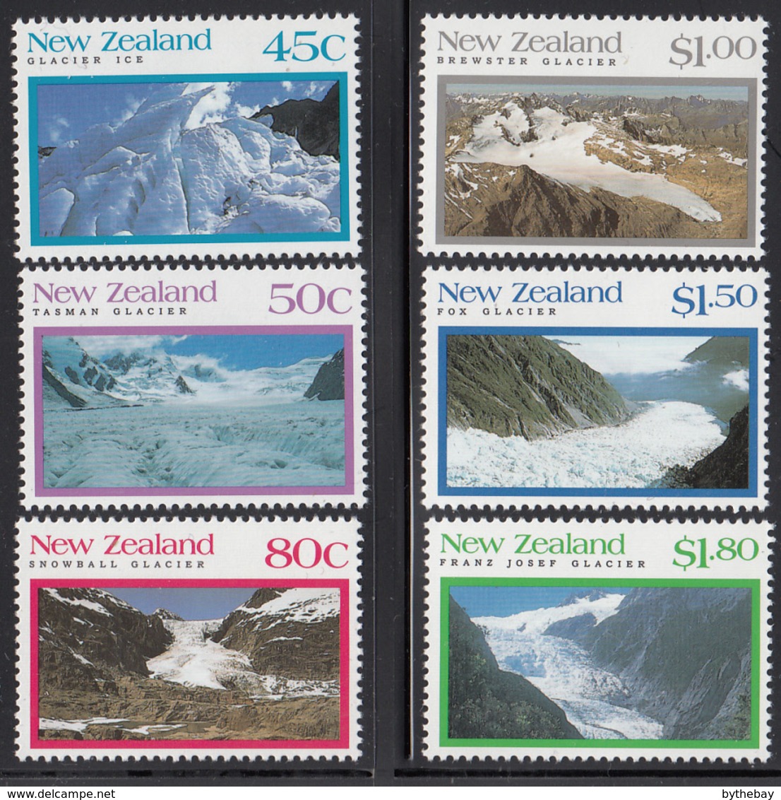 New Zealand 1992 MNH Scott #1104-#1109 Glaciers - Neufs