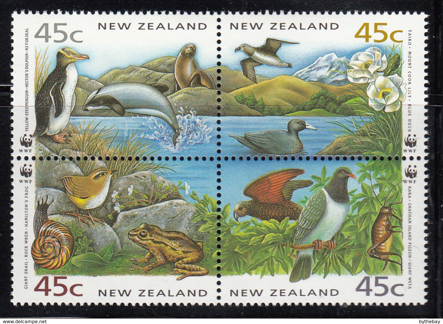 New Zealand 1993 MNH Scott #1162d NZ Unique Species WWF - Neufs