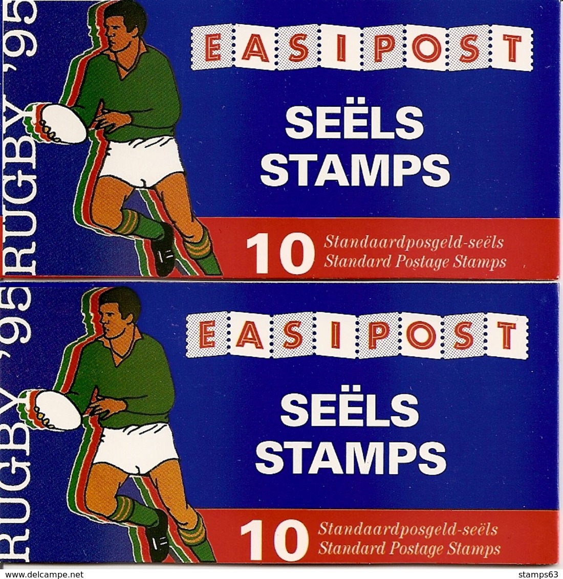 SOUTH AFRICA, 1995, Booklet 30/31,  Rugby Booklets - Markenheftchen