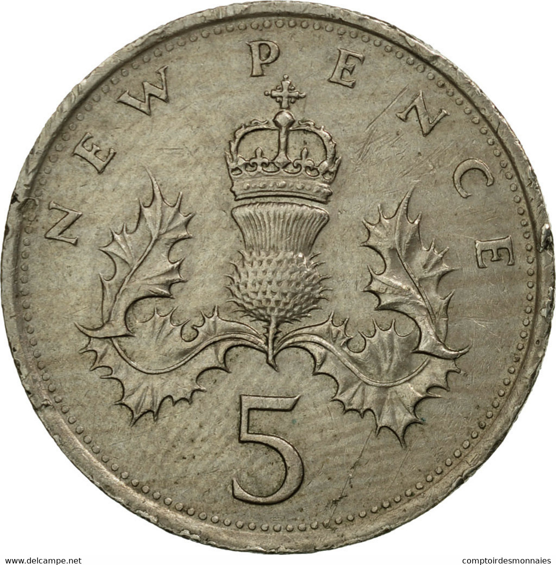 Monnaie, Grande-Bretagne, Elizabeth II, 5 New Pence, 1980, TB, Copper-nickel - 5 Pence & 5 New Pence