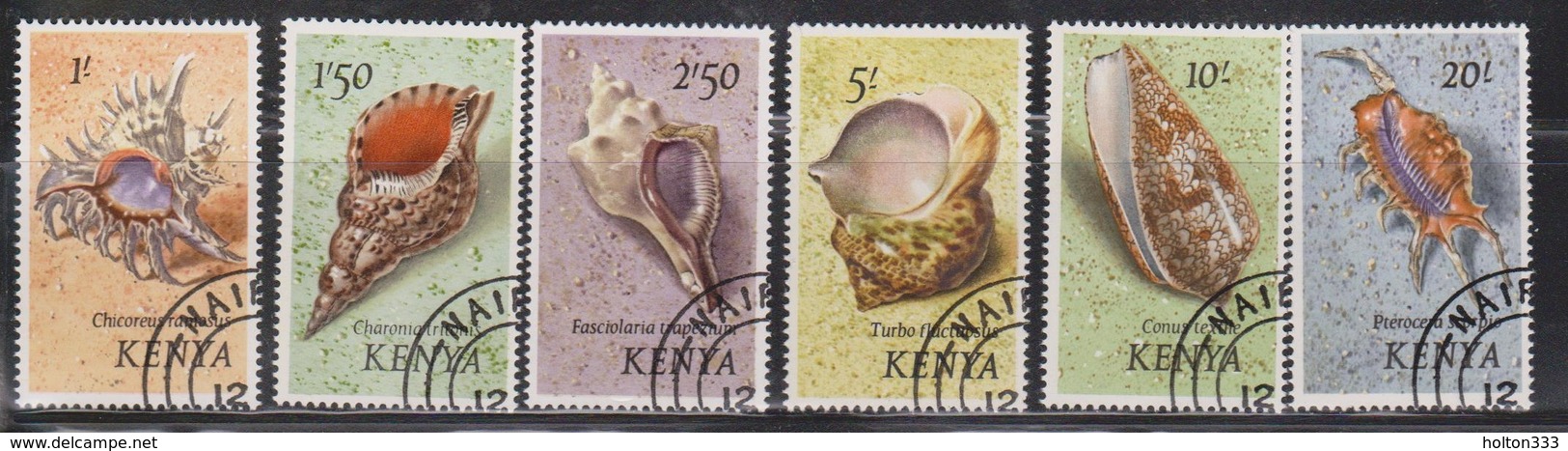 KENYA Scott # 45-50 Used - Sea Shells - Kenya (1963-...)