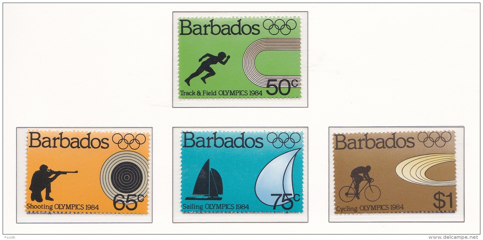 Barbados 1984 Los Angeles Olympic Games  4 Stamps   MNH/**   (M12) - Verano 1984: Los Angeles