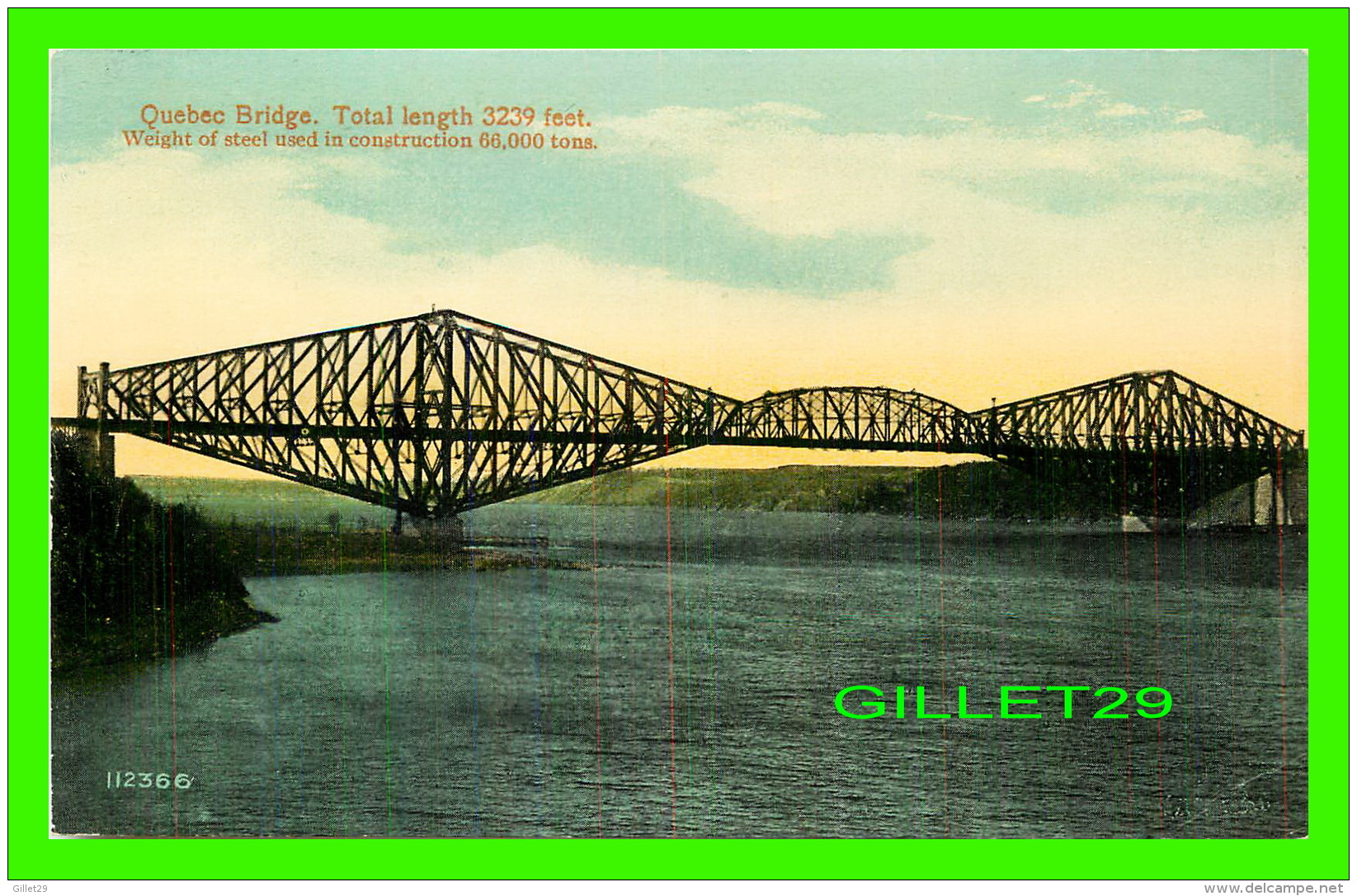 QUÉBEC - LE PONT DE QUÉBEC - THE VALENTINE &amp; SONS PUB. CO LTD - - Québec - La Cité