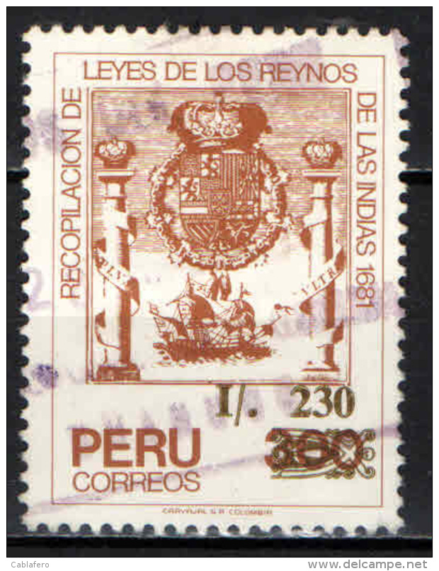 PERU' - 1989 - CODICI DEI RE INDIANI - USATO - Peru