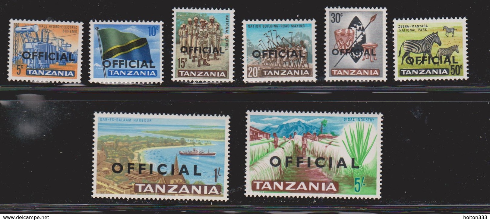 TANZANIA Scott # O1-8 MNH - Official Overprint - Tanzania (1964-...)
