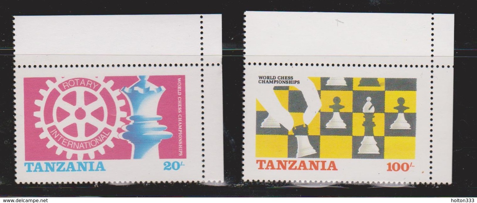 TANZANIA Scott # 304-5 MNH - Rotary Intl Chess Championships - Tanzania (1964-...)