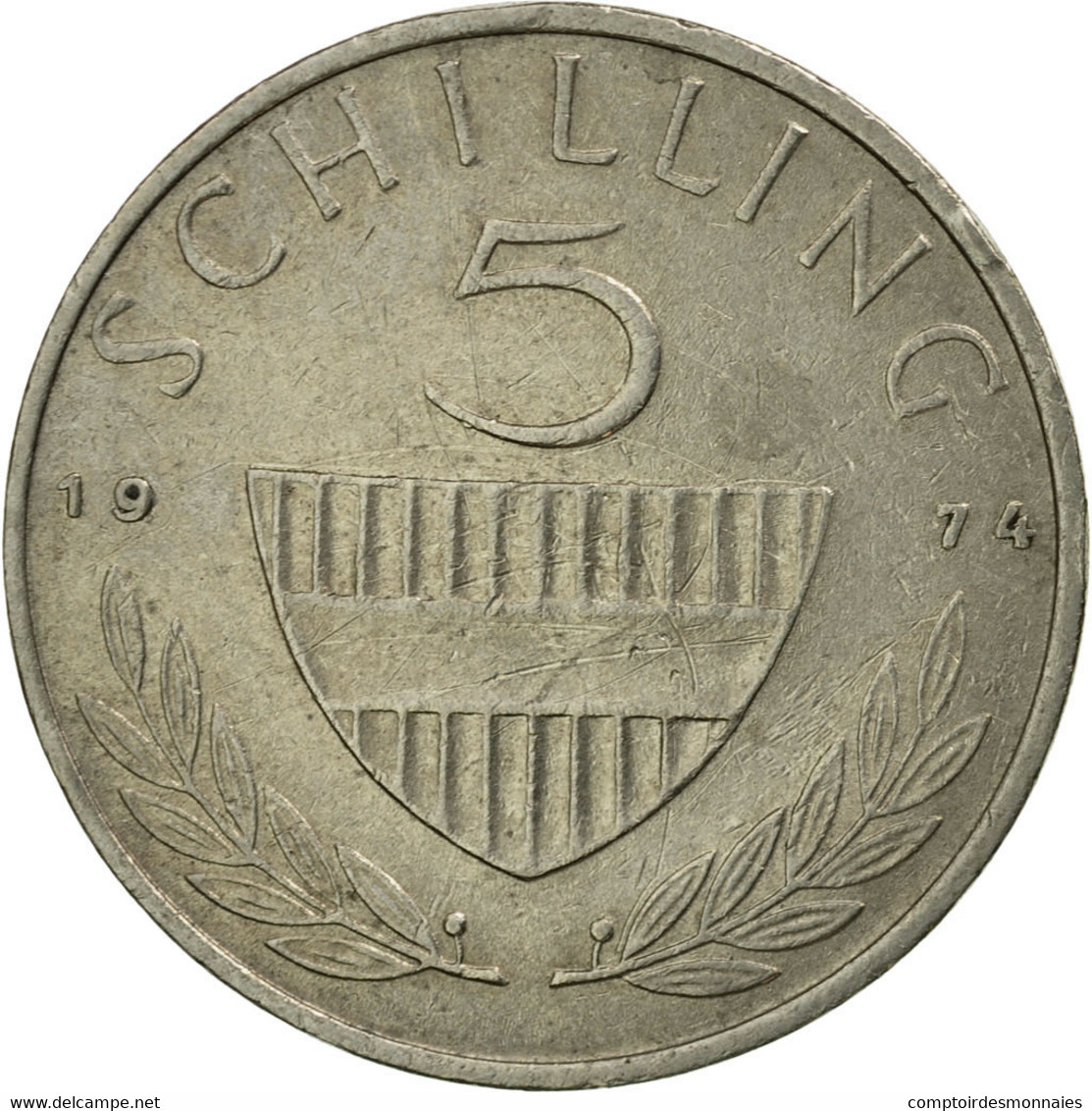 Monnaie, Autriche, 5 Schilling, 1974, TB+, Copper-nickel, KM:2889a - Autriche
