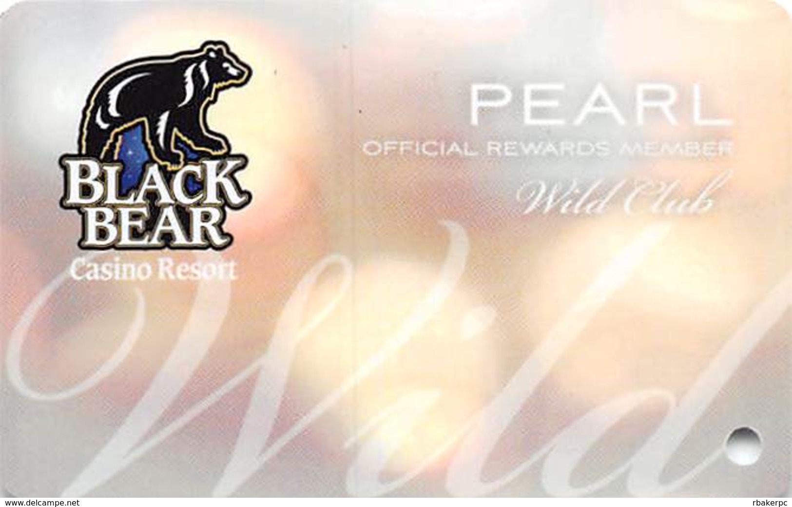 Black Bear Casino - Carlton, MN - BLANK Wild Club Slot Card - Casino Cards
