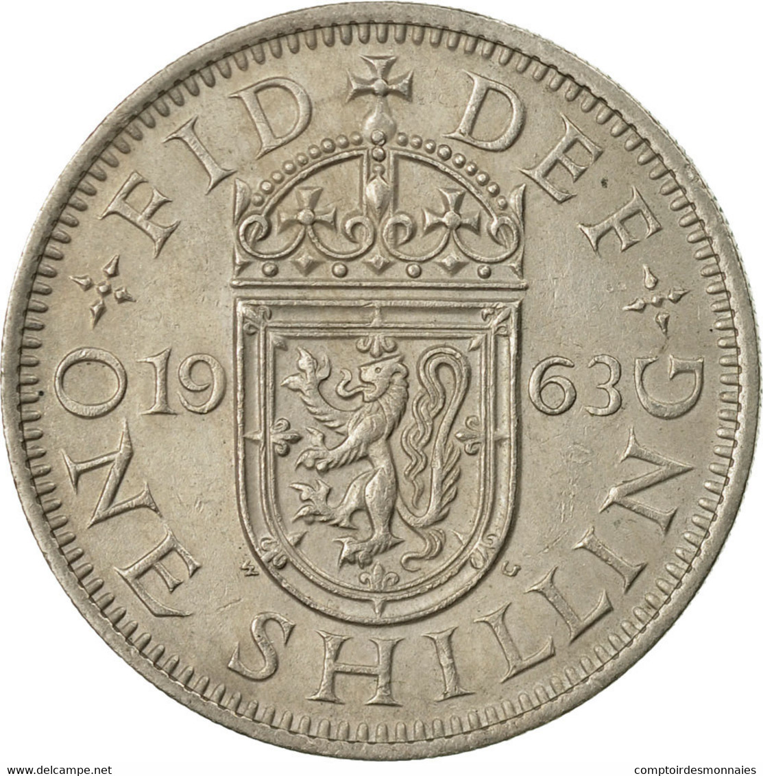 Monnaie, Grande-Bretagne, Elizabeth II, Shilling, 1963, TTB+, Copper-nickel - I. 1 Shilling