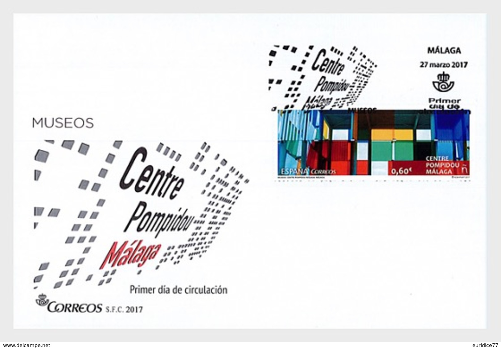 Spain 2017 - Museums - Centre Pompidou Malaga - First Day Cover - Neufs