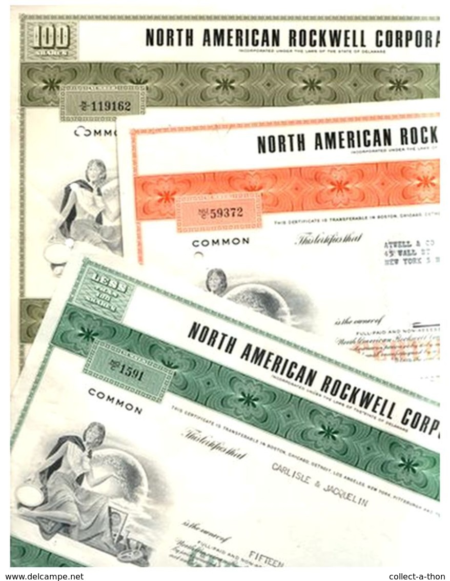 100 DIFFERENT ANTIQUE U.S. STOCK CERTIFICATES (1940's-1980's) in EXCELLENT CONDITION