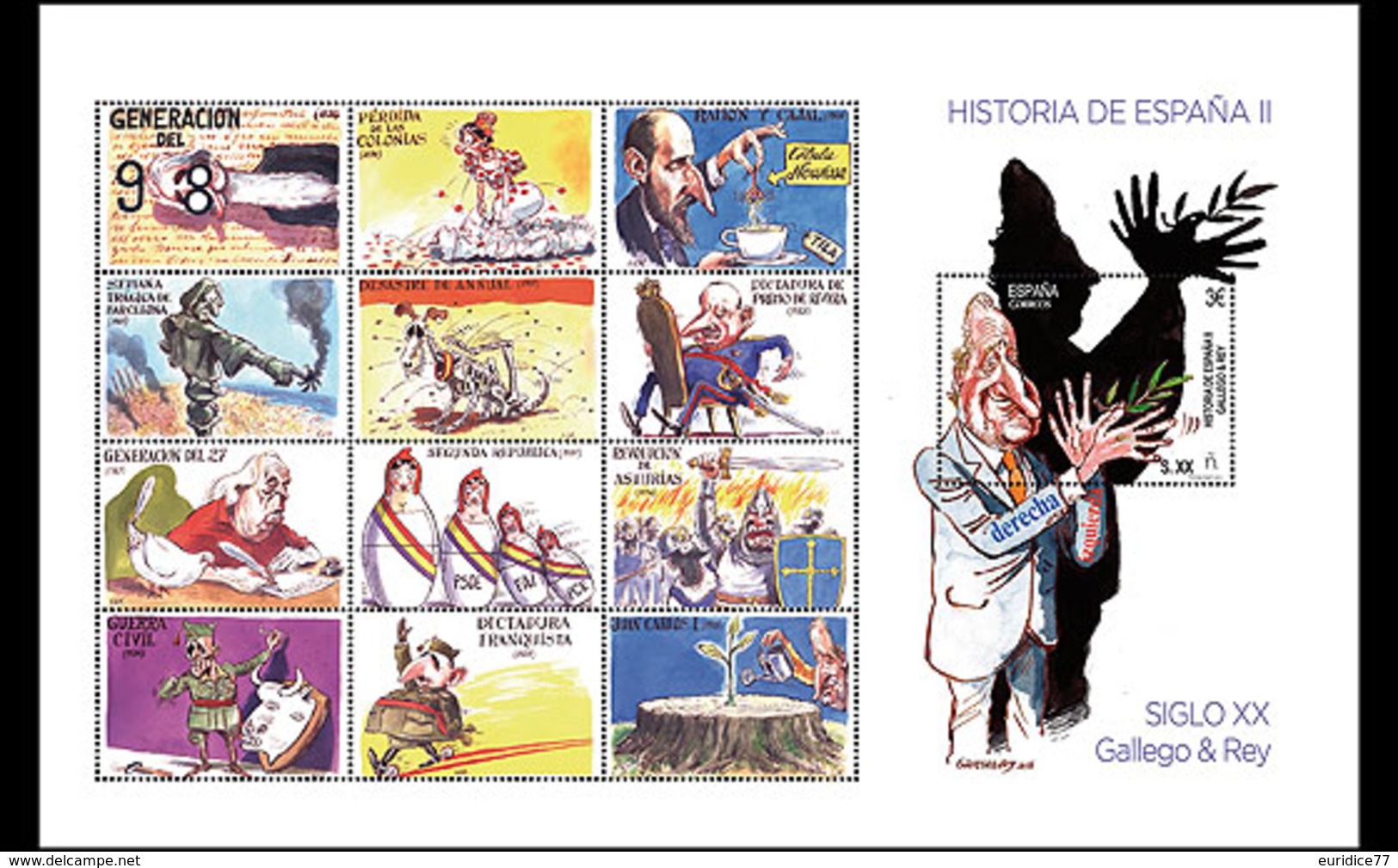 Spain 2017 - History Of Spain - Gallego & Rey - XX Century FDC - Neufs