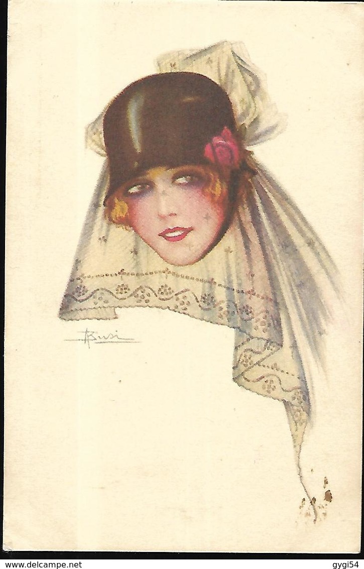 Femme Au Chapeau Par Adolfo BUSI Illustrateur - Busi, Adolfo