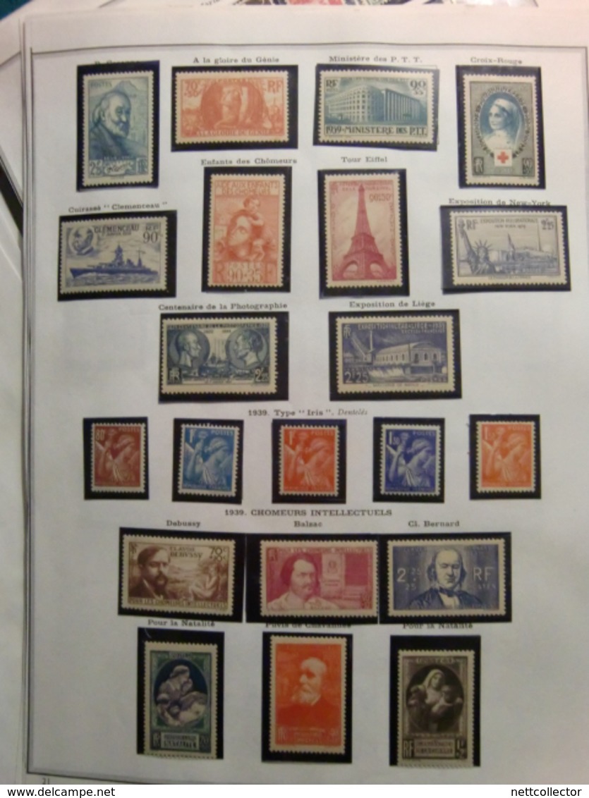 FRANCE TB COLLECTION + 4000 TIMBRES CLASSIQUES & SEMI MODERNES NEUFS et OBLITERES / + 200 FEUILLES  A SAISIR