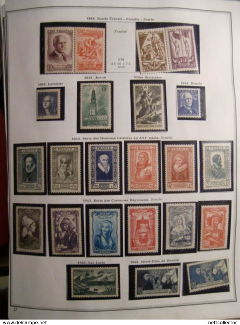 FRANCE TB COLLECTION + 4000 TIMBRES CLASSIQUES & SEMI MODERNES NEUFS et OBLITERES / + 200 FEUILLES  A SAISIR