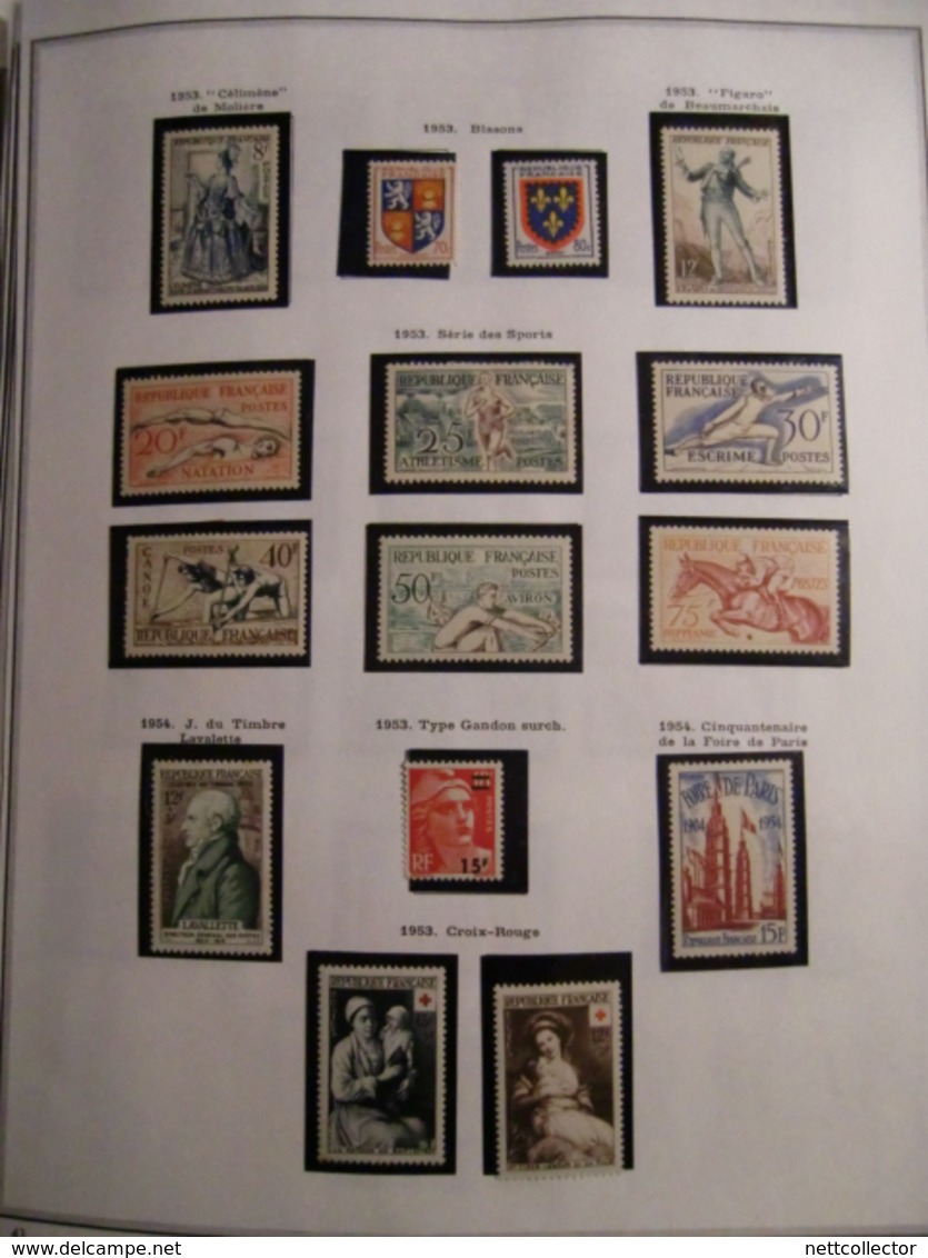 FRANCE TB COLLECTION + 4000 TIMBRES CLASSIQUES & SEMI MODERNES NEUFS et OBLITERES / + 200 FEUILLES  A SAISIR