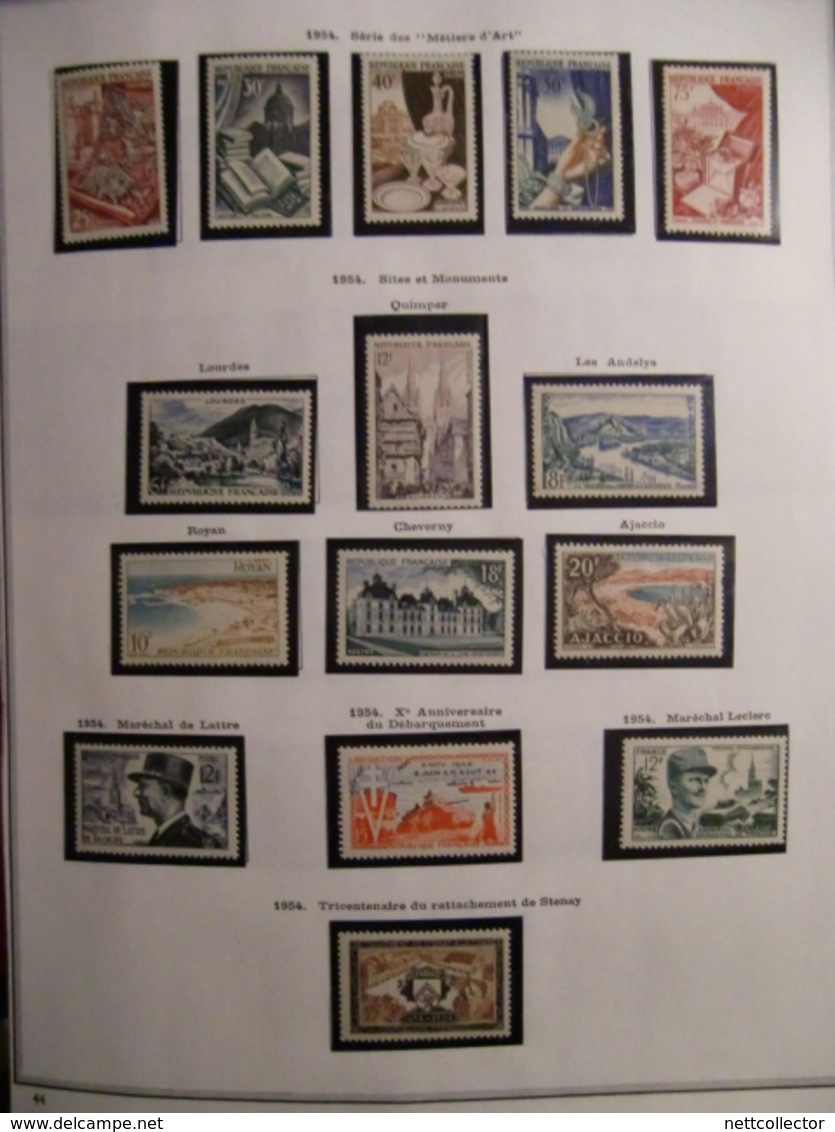 FRANCE TB COLLECTION + 4000 TIMBRES CLASSIQUES & SEMI MODERNES NEUFS et OBLITERES / + 200 FEUILLES  A SAISIR