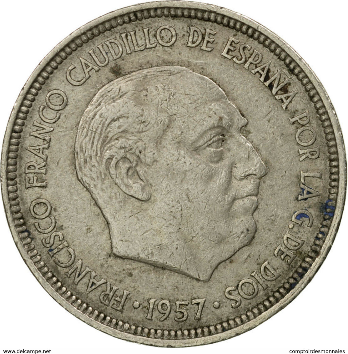 Monnaie, Espagne, Caudillo And Regent, 5 Pesetas, 1962, TB, Copper-nickel - 2 Pesetas