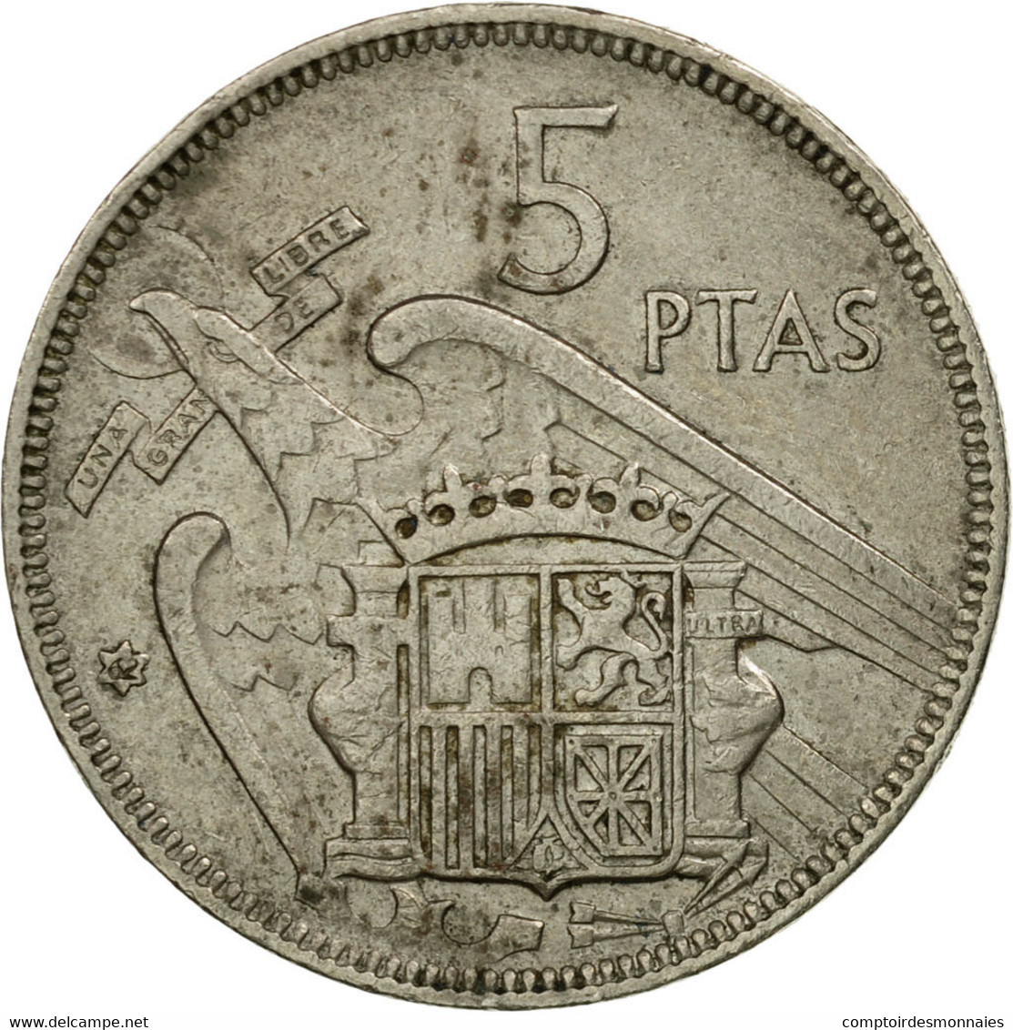 Monnaie, Espagne, Caudillo And Regent, 5 Pesetas, 1962, TB, Copper-nickel - 2 Pesetas