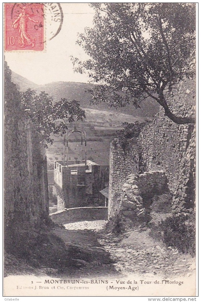 26 - Drome -  MONTBRUN LES BAINS  - Vue De La Tour De L Horloge - Autres & Non Classés