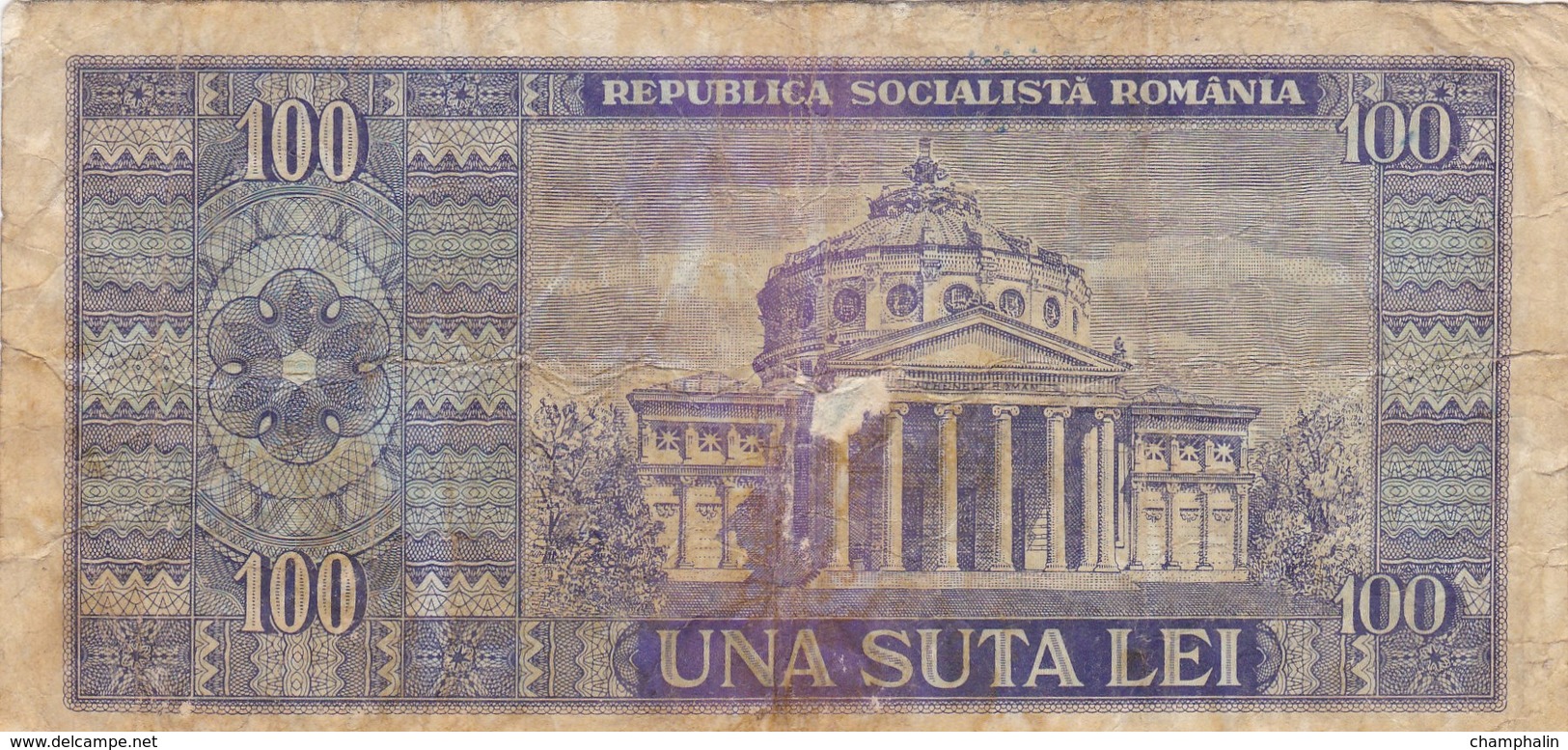 Roumanie - Billet De 100 Lei - 1966 - Nicolae Balcescu - Rumania