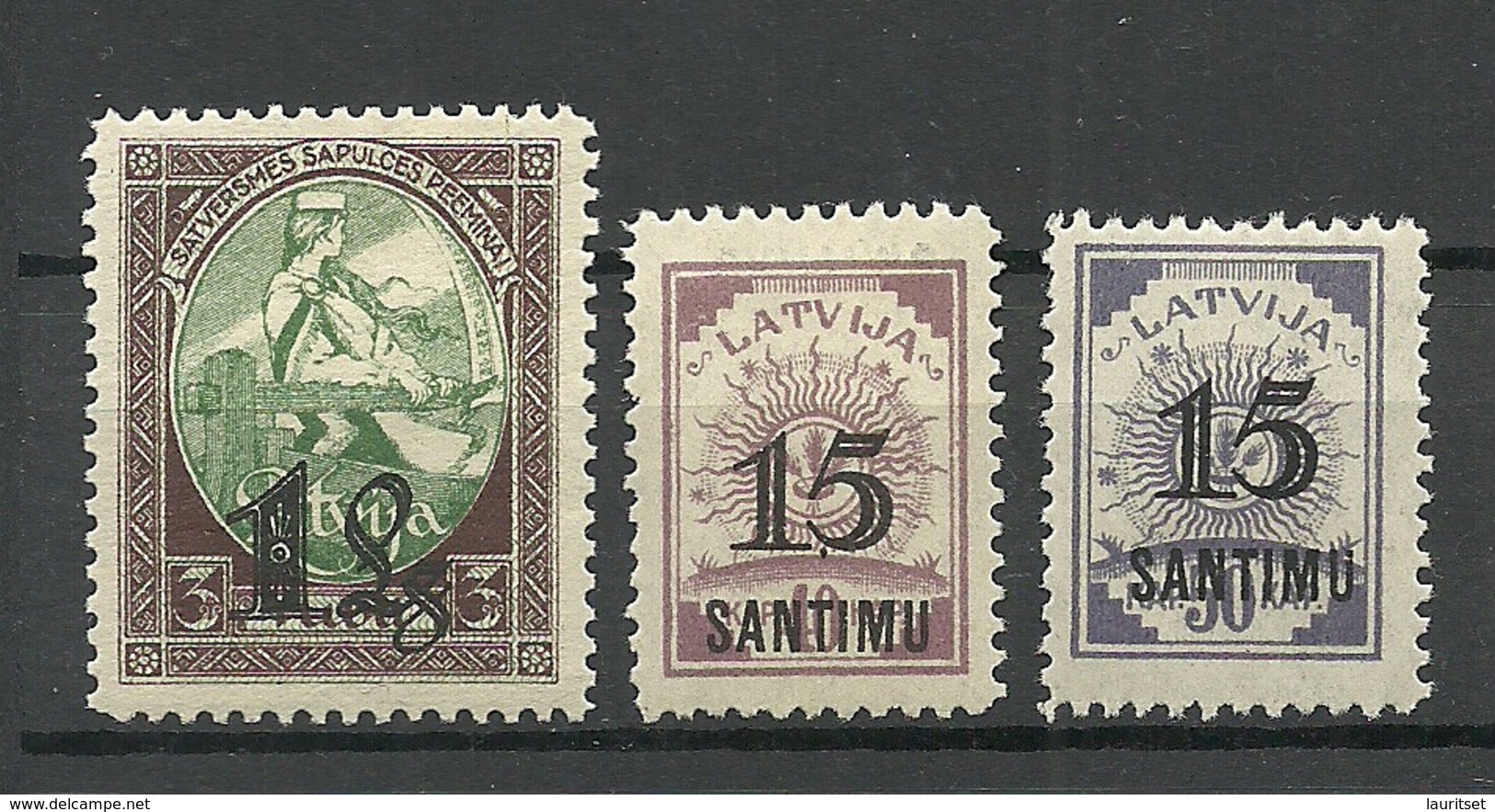 LETTLAND Latvia 1927 Michel 114 - 116 * - Lettonia