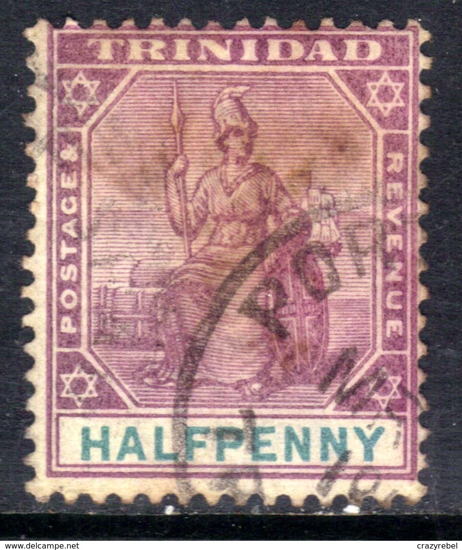 Trinidad & Tobago 1896 - 06 QV 1/2d Dull Purple & Green SG 114 ( G1253) - Trinidad & Tobago (...-1961)