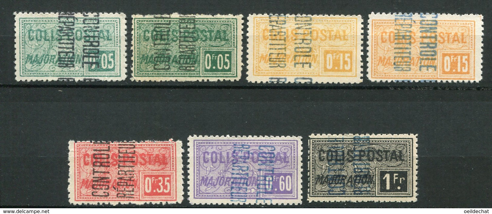 9244  ALGERIE  Colis Postaux N°10/4+11a  Controle Répartiteur   1924-27  TB - Colis Postaux