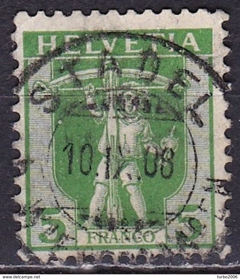 Switzerland / Schweiz / Suisse : Stempel STADEL Auf 1907 Tellknabe 5 C. Grün Michel 97 - Gebruikt