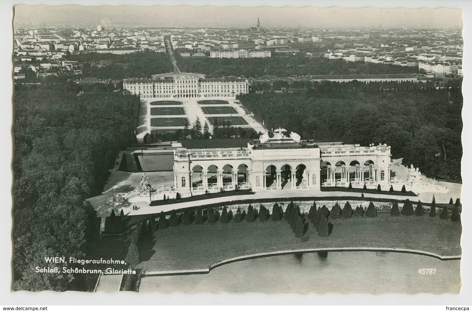 00311 - AUTRICHE - WIEN - Fliiegeraufnahme Schlob Schonbrunn Glorette - Château De Schönbrunn