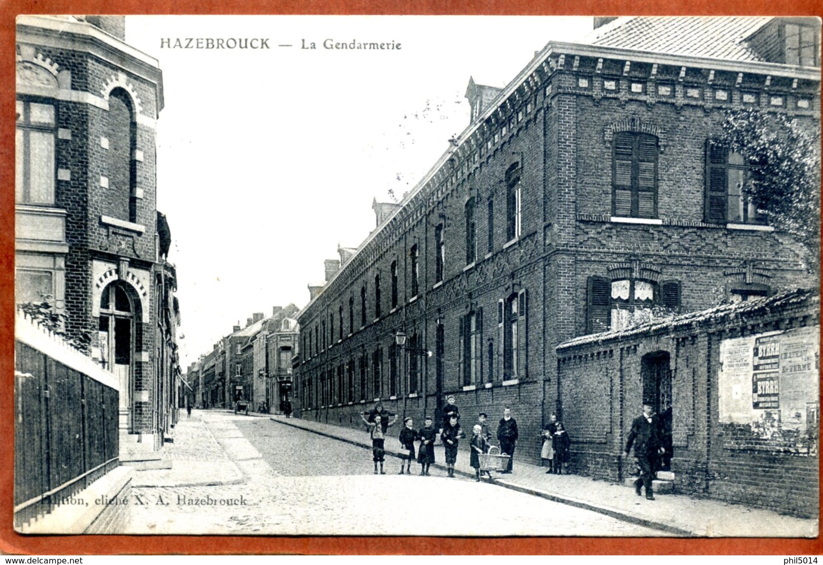 59  CPA D'HAZEBROUCK   La Gendarmerie    Joli Plan Animé     Peu Courant    1909   Bon état - Hazebrouck