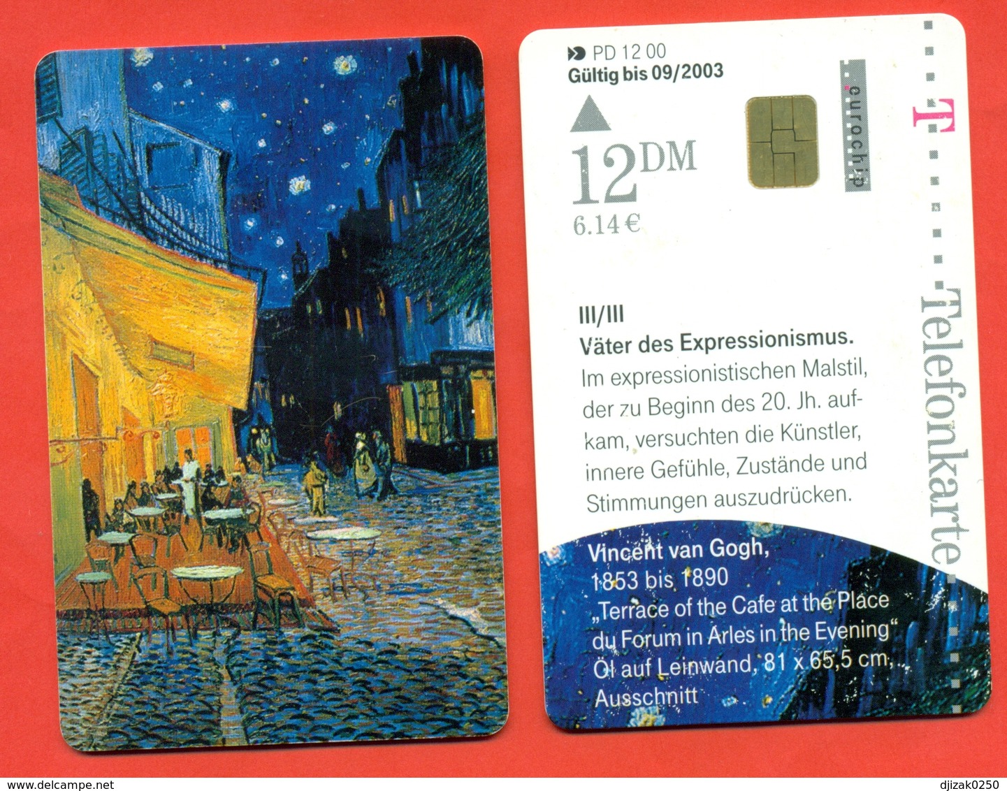 Germany. Painting. Vincent Van Gogh . Plastic Card With A Chip.Phonecards. - Painting