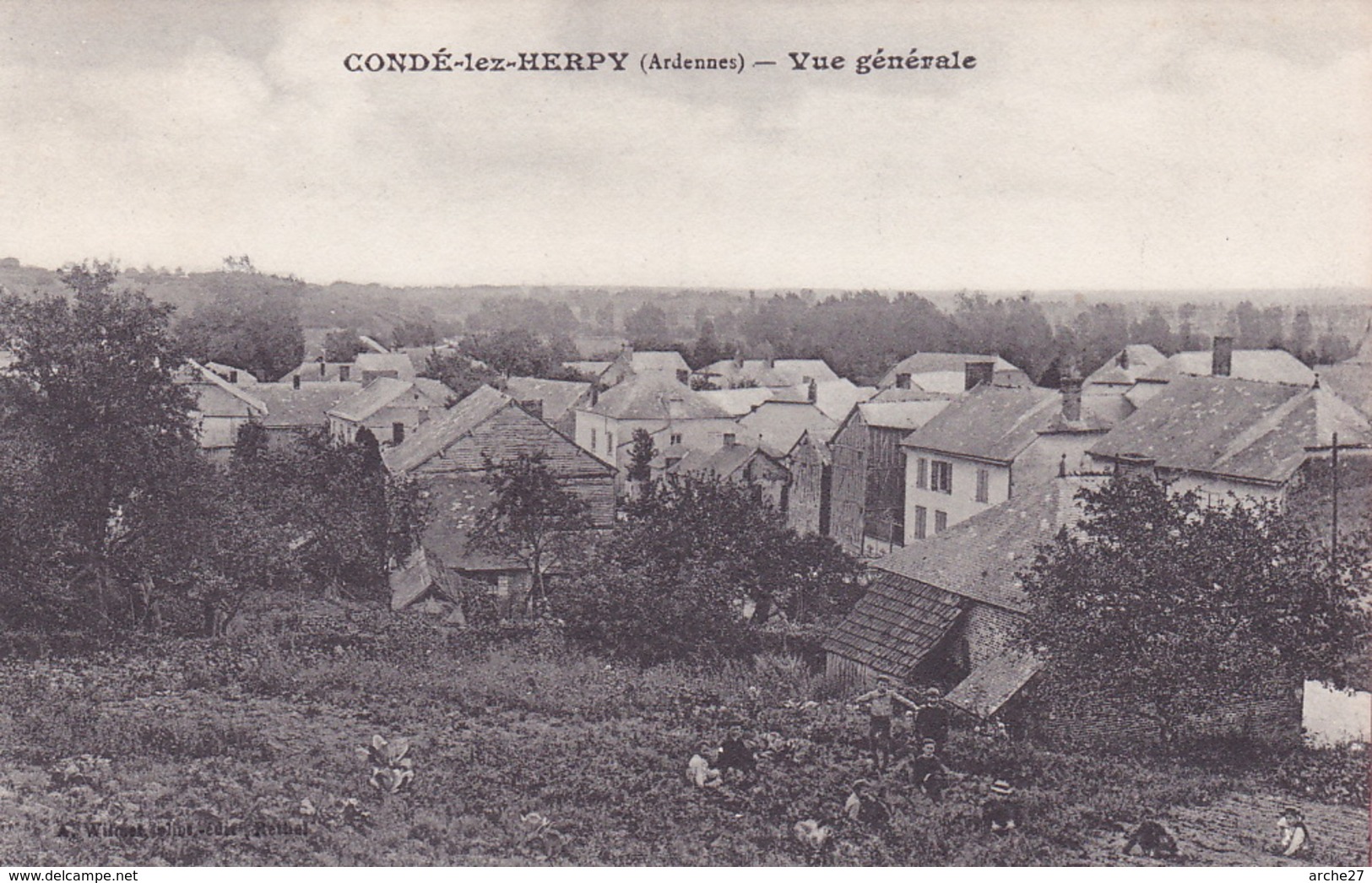 CPA - 08 - CONDE LES HERPY - Vue Générale - RARE !!!!! - Sonstige & Ohne Zuordnung