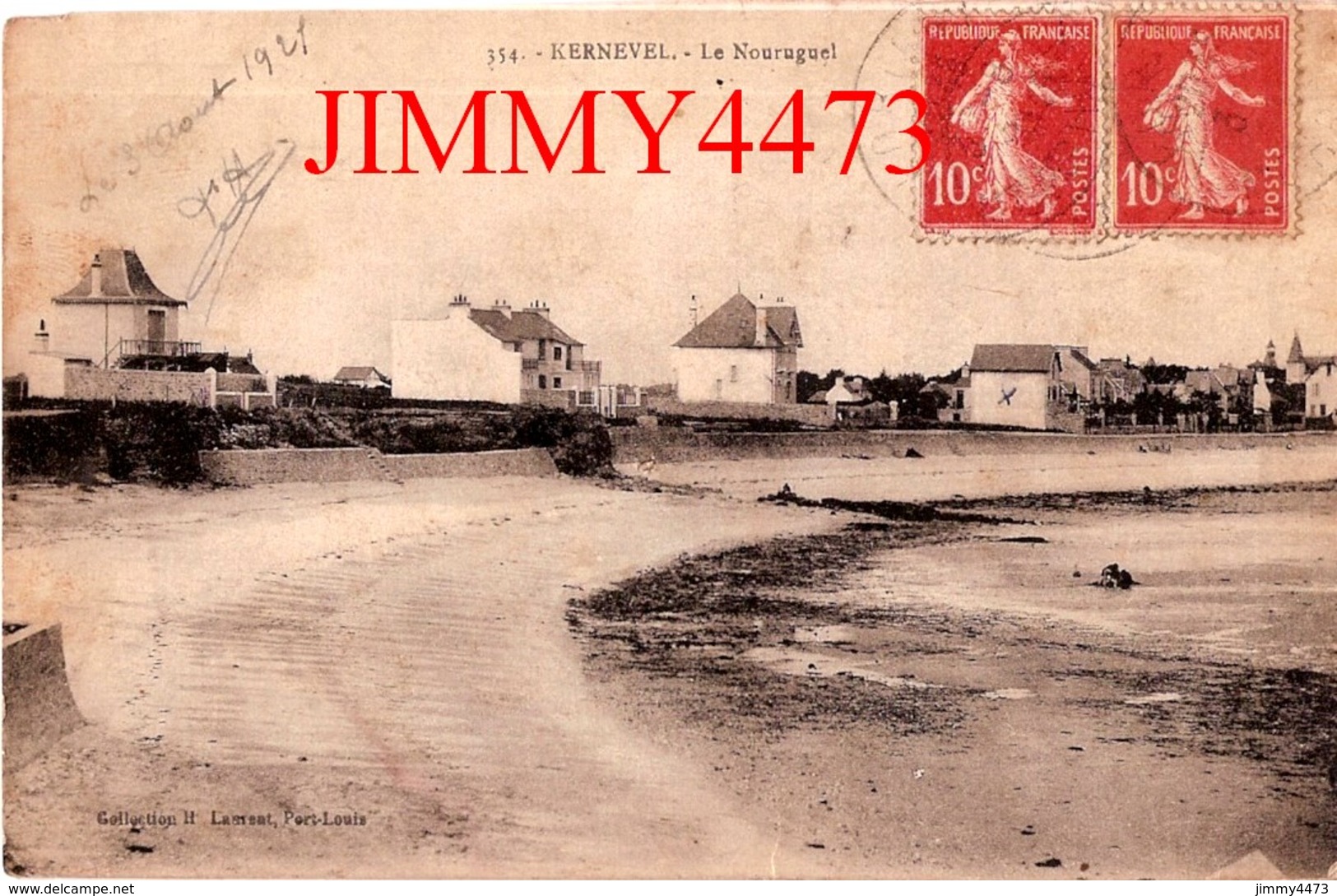 CPA -  Le Nouruguel En 1921- KERNEVEL Près LARMOR-PLAGE 56 Morbihan - N° 354 - Coll. H. Laurent  Port-Louis - Larmor-Plage