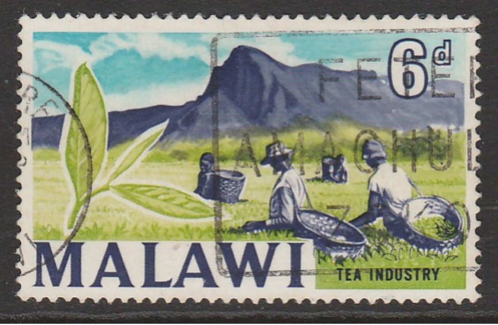 Malawi 1964 Local Motives - Previous Issues Of 1964 Of Nyasaland But Printed "MALAWI" 6 P Multicoloured SW 6 O Used - Malawi (1964-...)