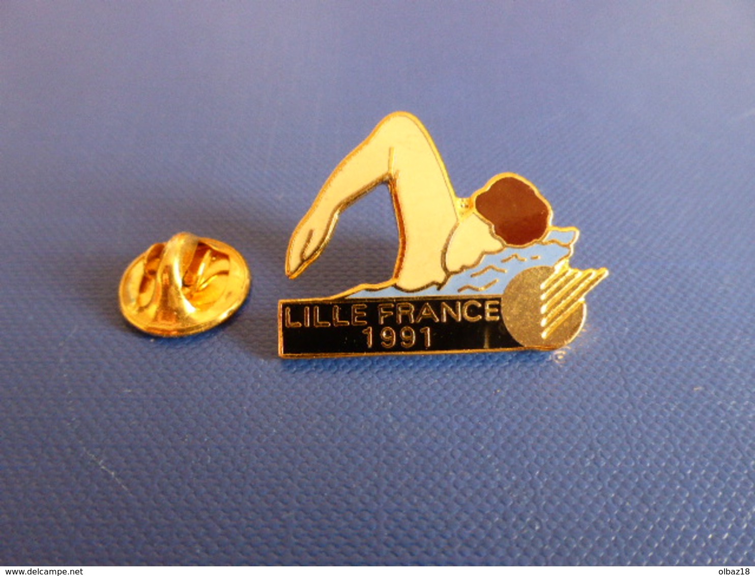 Pin's Natation Nageur - Lille France 1991 - World Corporate Games (PQ24) - Natation