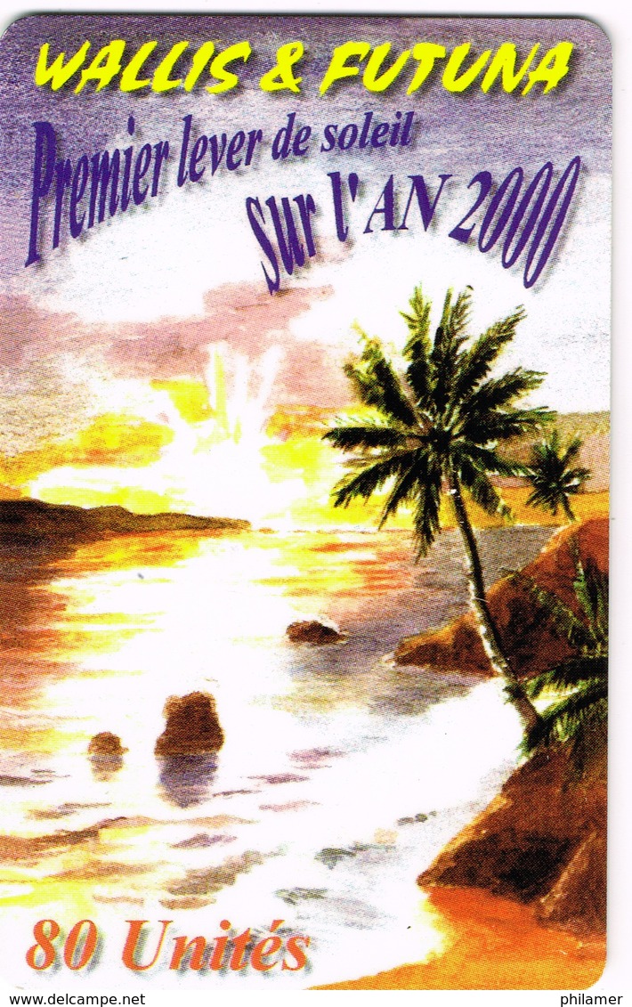 Wallis Et Futuna Telecarte Telecard Phonecard  WF17 1999 Lever Soleil An 2000 Cocotier TBE Sans Numero Ut - Wallis Und Futuna